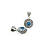 Woven Pendant With Blue Topaz Combines